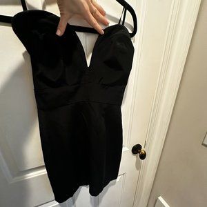 Ani Lee Taryn Black plunge sweetheart dress